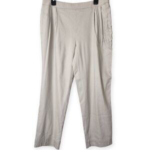 Alfani Beige Pleat Front Career Slim Leg Ankle Pants Size Large